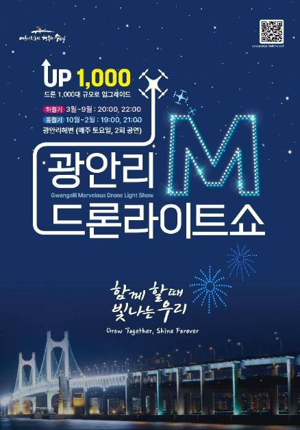 광안리 M(Marvelous) 드론 라이트쇼 대표 사진